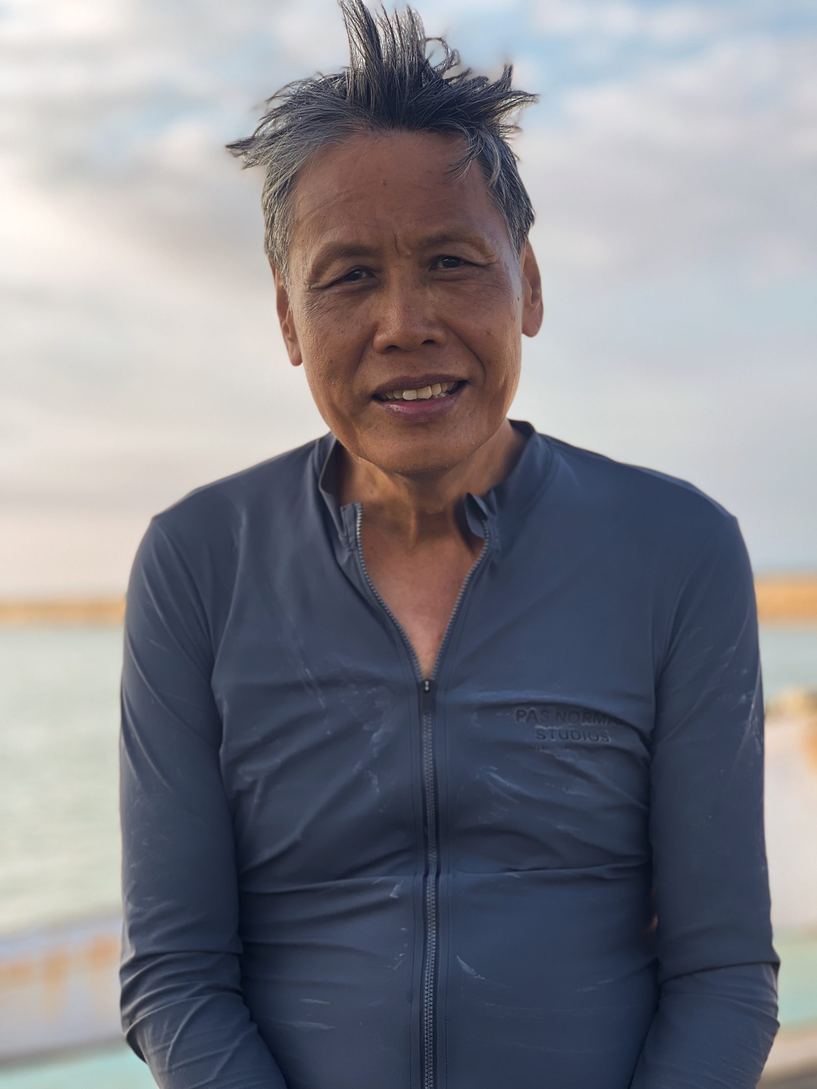 Windblown after a stretch along the coast