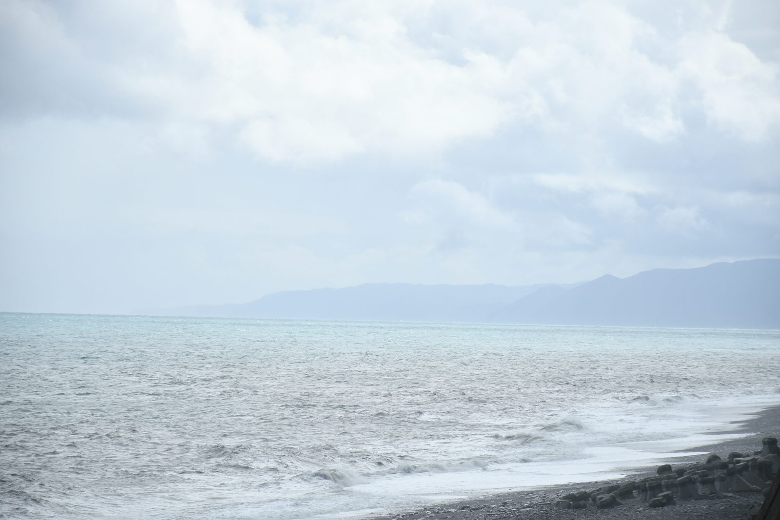 Storm clouds gathering over the sea