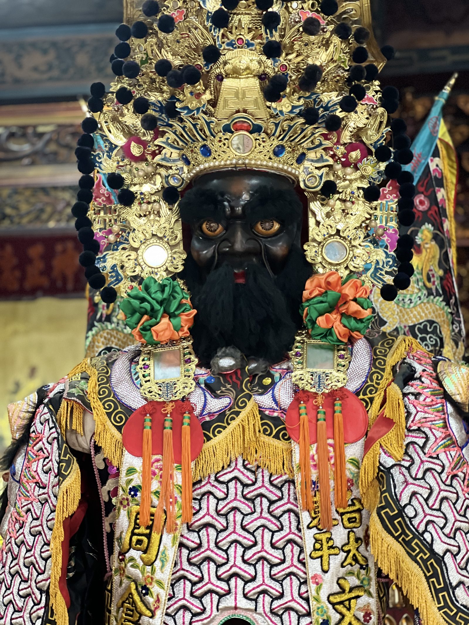 A striking temple deity statue