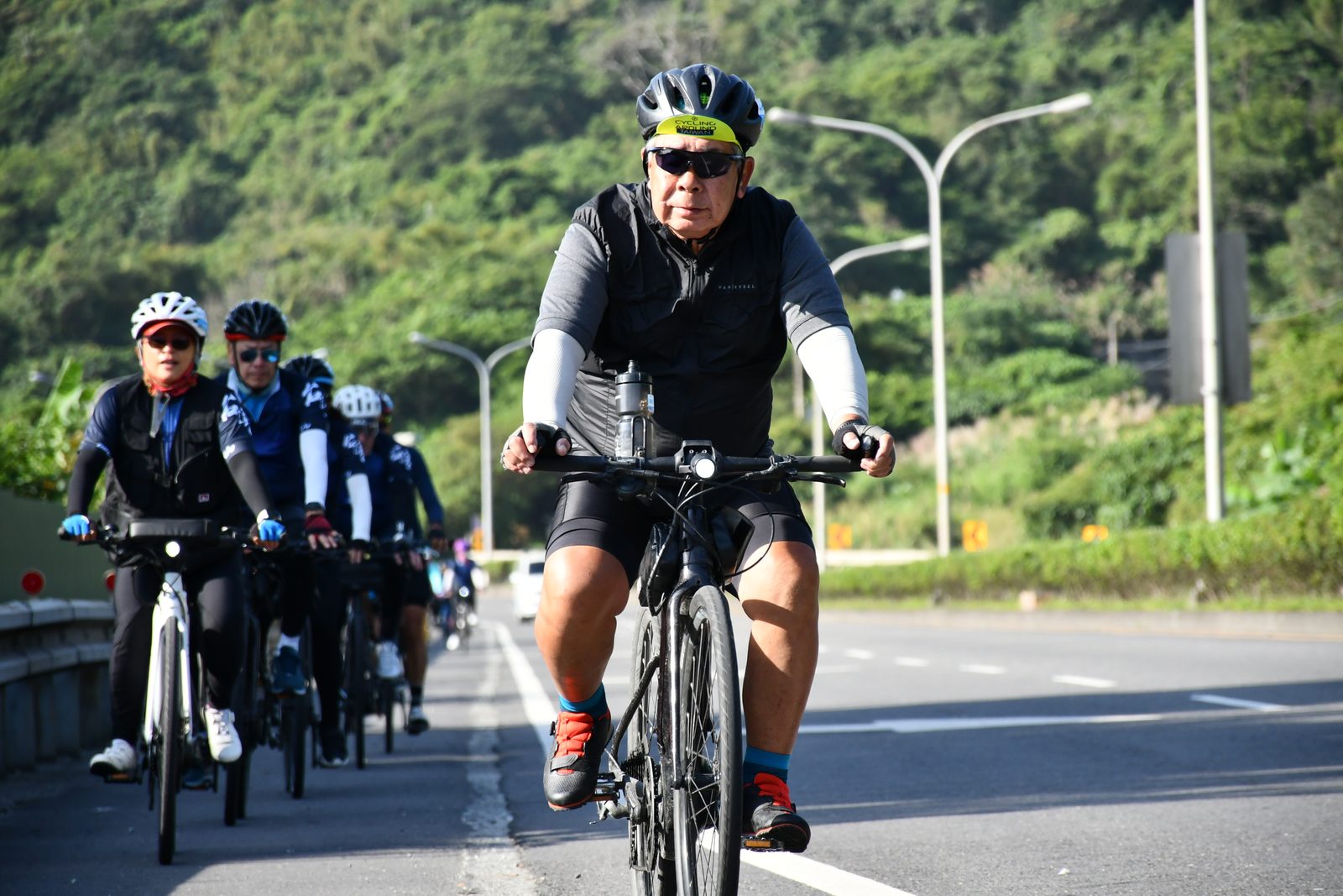 Leading the pack down the road